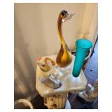 Contents Of Shelf, Decorative Glassware, Vases