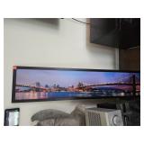 Framed Art New York City Skyline, 60.5'x13'