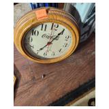 Coca Cola Clock Wood Frame Battery Operated