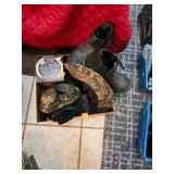 Camouflage Hat, Gloves, Mens Boots, Skull Light