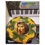 Decorative Plate Religious Art Ceramic Damaged 16'