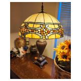 Tiffany Style Table Lamp Metal Base
