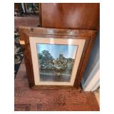 Framed Art Village By Lake 24.5'x20.5'