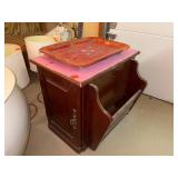 Side Table With Magazine Holder