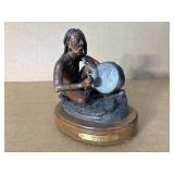 Bronze Sculpture 'Drummer' By Curtis Fort