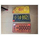 New Mexico License Plates Vintage x3