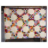 Hand Stitched Quilt Patchwork Design 62' x 86'