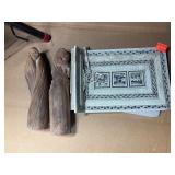 Southwest Wood Art x2, Scrapbook Damaged