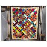 Hand Stitched Patchwork Quilt 72' x 60'