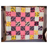 Vintage Quilt 9 Patch Design 92' x 80'