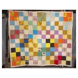 Handstiched Quilt Block Design  86' x 76'