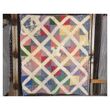 Flying Geese Handmade Patchwork Quilt 76'x66'