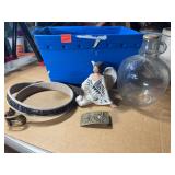 Pottery Sculpture, Brass Bells, Belt Buckle