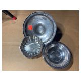 Silver Plated Bowls x2, Lid