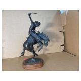 Bronze Statue 'Bronc Buster' By Artist Fort
