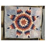 Handstiched Quilt Lone Star Pattern 56' x 70'
