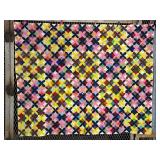 Handstiched Quilt Cathedral Window Style 80' x 64'