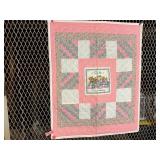 Baby Quilt Machine Stitched 44' x 36'