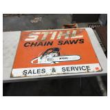 STIHL Chain Saws Metal Sign 35.5ï¿½x28ï¿½
