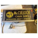 McCulloch Chain Saw Sign, Does Not Light Up