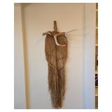 Macrame Walk Hanging Artwork with Antlers
