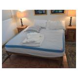 King Bed Frame, Matress  W/ Two Nightstands