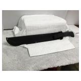 Sawback Machete with a Black Textured Handle, 18'