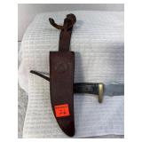 Timber Rattler Fixed Bowie Knife with Sheath, 6.5'