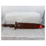 Vintage Arkansas Toothpick Dagger with Sheath, 12'