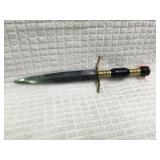 Dagger with Black Handle, 5.5'