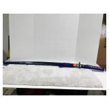 Samurai Sword With Blue Colored Blade, 27.5'