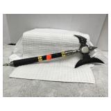 Decorative Fantasy Battle Axe, Overall Length 22'