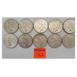 10 1923 Silver peace dollars