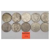 10 1922 Silver peace dollars