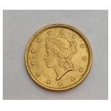 1853 Gold $1 dollar coin
