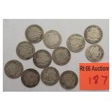 12 liberty head dimes
