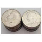 Kennedy silver half dollars: 1966-1969 19 Coins