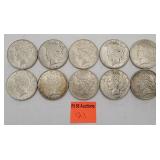 10 1922 Silver peace dollars