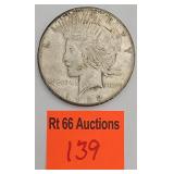 1 1922 silver peace dollar