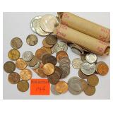 over $8 in old loose change 1940s-1980s