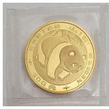 1983 china panda 1 oz gold 100 Yuan