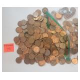 bag of pennies,low circulation, pre 1982