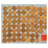 75 low circualted 1960s pennies