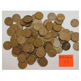 102 unsorted wheat pennies
