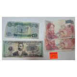 1 Iraq Dinar, 200 Belgian Francs, Mexican Note