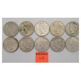 10 1922 Silver peace dollars