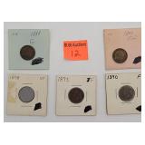5 indian head pennies in 2x2s