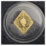 1/8 gold plated Sovereign by Hattons