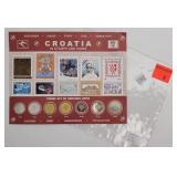 Croatia Stamps and Coins Set