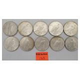 10 1922 Silver peace dollars
